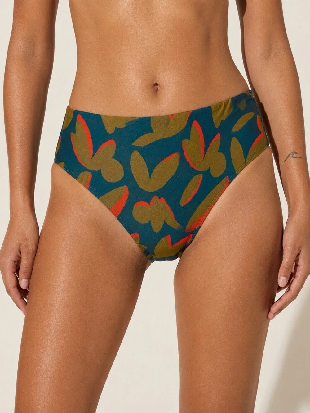 Prana Lahari High Rise Bikini Bottom Catalina Indo Disco Women’s M NWT Swim